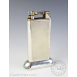 A silver plated Dunhill table lighter,