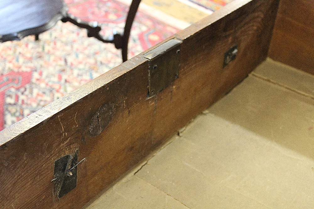 An 18th century style walnut and burr walnut chest on stand, incorporating some earlier timbers, - Image 9 of 16