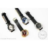 Four gentlemans wristwatches, to include; Two Seiko 5 Automatic wristwatches,