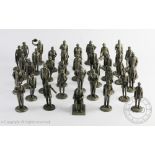 A collection of thirty seven Lance Pewter figures of past Presidents of the USA, late 1970's,