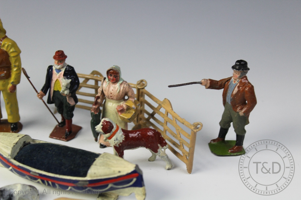 A collection of Britains cold painted lead figures to include two RNLI Crewman, - Image 2 of 2