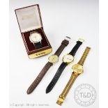 Four gentlemans wristwatches, to include; a Citizen Quartz wristwatch stamped '9070136' verso,