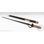 A British Wilkinson 1907 pattern rifle bayonet and scabbard,