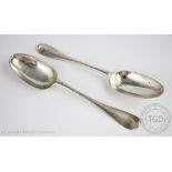 A pair of George II Scottish silver spoons, Edinburgh 1741, probably James Mitchell,