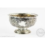 A Victorian silver footed bowl by Wakeley and Wheeler, London 1898,