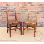 A near set of six 19th century country chairs, possibly old school chairs,