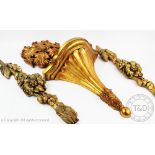 A selection of modern gilt composition interior wall appiques, comprising a bracket, 35cm,