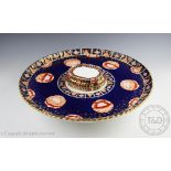 A late 19th century Copeland Spode Lazy Susan / dumb waiter, decorated with an imari pallet,