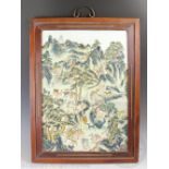 A Chinese porcelain 'One hundred deer' pattern plaque,