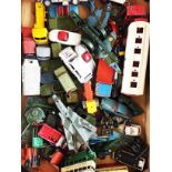 A selection of Corgi, Britains etc die cast toys and vehicles,
