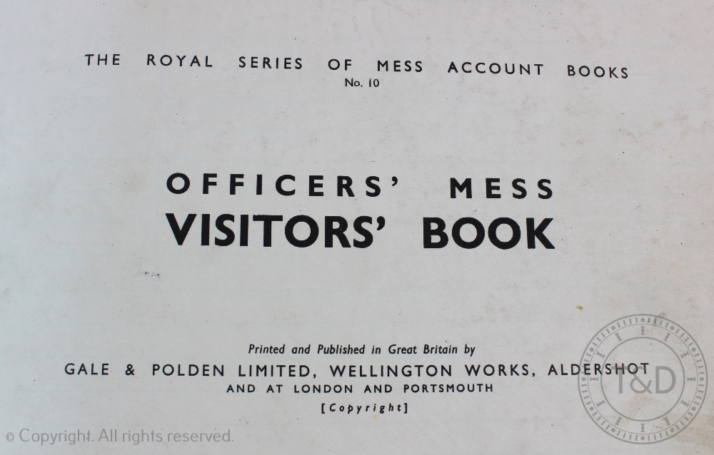 Local Word War II interest: The Officers Mess Visitors Book from Park Hall Camp Oswestry Shropshire, - Bild 3 aus 6