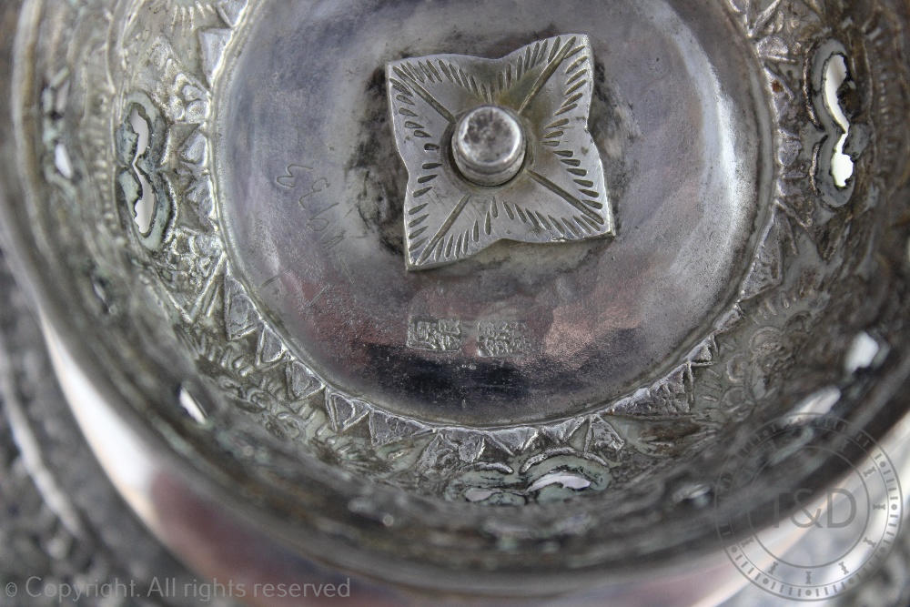 A 19th century Chinese export silver tazza, - Image 4 of 4