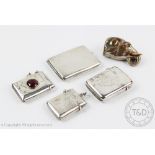 A collection of four silver vesta cases, comprising; William Hair Haseler Birmingham 1901,