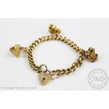A 9ct yellow gold curb link bracelet,