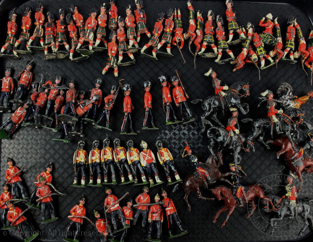 A collection of Britains and other lead soldiers, part sets,