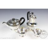 An Elkington & Co silver plated four piece tea service,