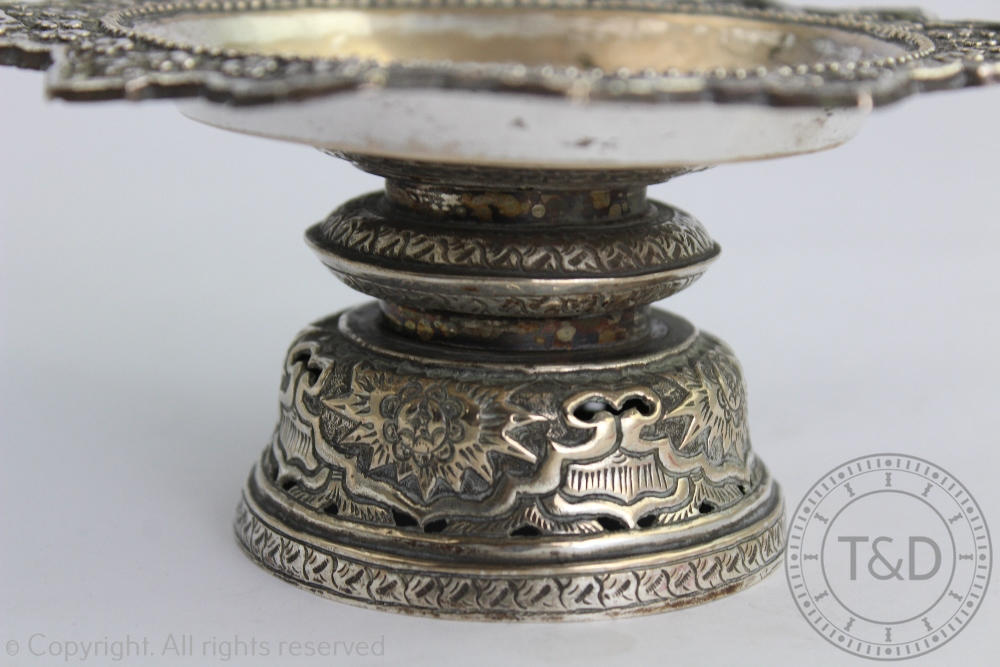 A 19th century Chinese export silver tazza, - Image 3 of 4