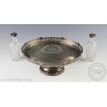 A George V Art Deco silver bowl, with presentation inscription to the centre, Walker & Hall,