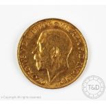 A George V gold sovereign dated 1914