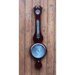 An early 19th century mahogany barometer, the silvered dial signed 'Barbon, No.