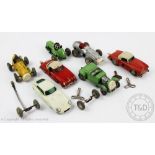 Seven Schuco clock work Micro Racers and Roadsters comprising; Mercedes 1043, Mercedes 190 SL 1044,