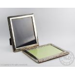 A pair of large silver photograph frames, Mappin and Webb Sheffield 2001 and 2002,