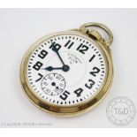 An Elgin open face Railroad grade pocket watch by B W Raymond, 21 jewels, size 16,