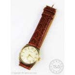 A 1950's Garrard 9ct gold cased wristwatch,