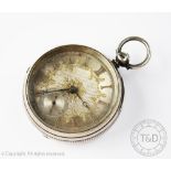 A Victorian silver cased, open face pocket watch, London 1875,