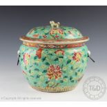 A large Chinese porcelain tureen and cover, 19th century,