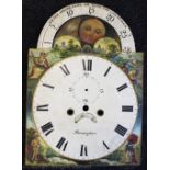 A 19th century mahogany eight longcase clock, the painted dial signed 'Birmingham',