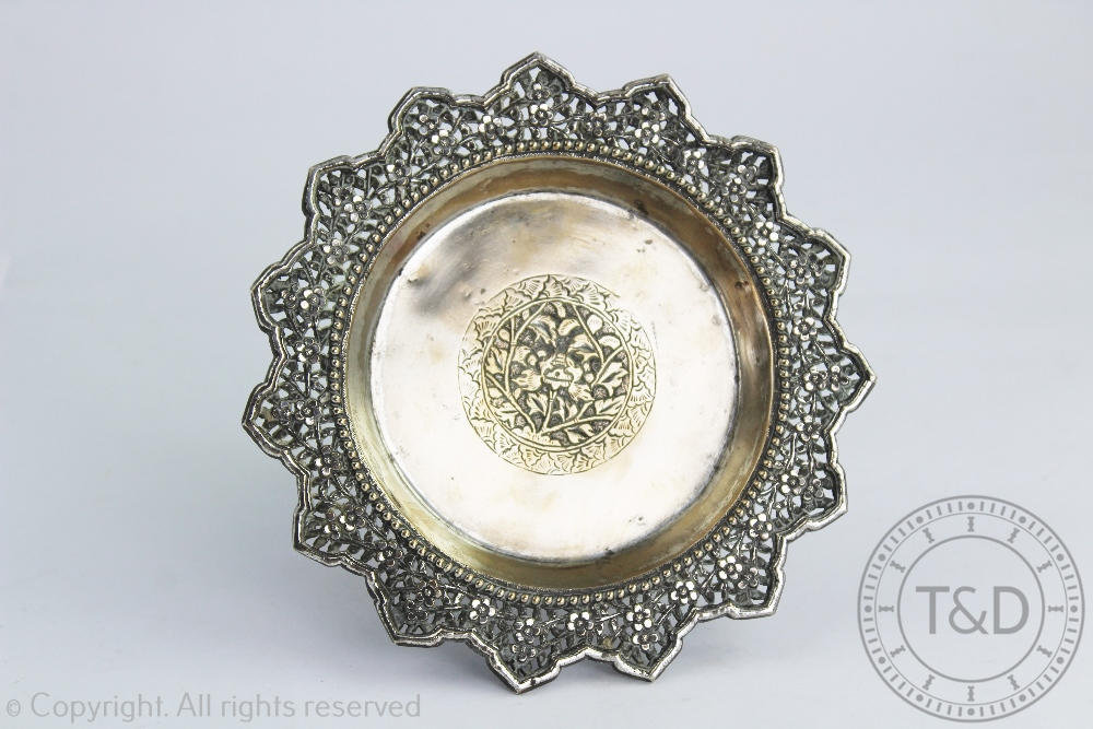 A 19th century Chinese export silver tazza, - Image 2 of 4