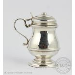 A George V silver mustard pot, James Deakin & Sons, Sheffield 1921,