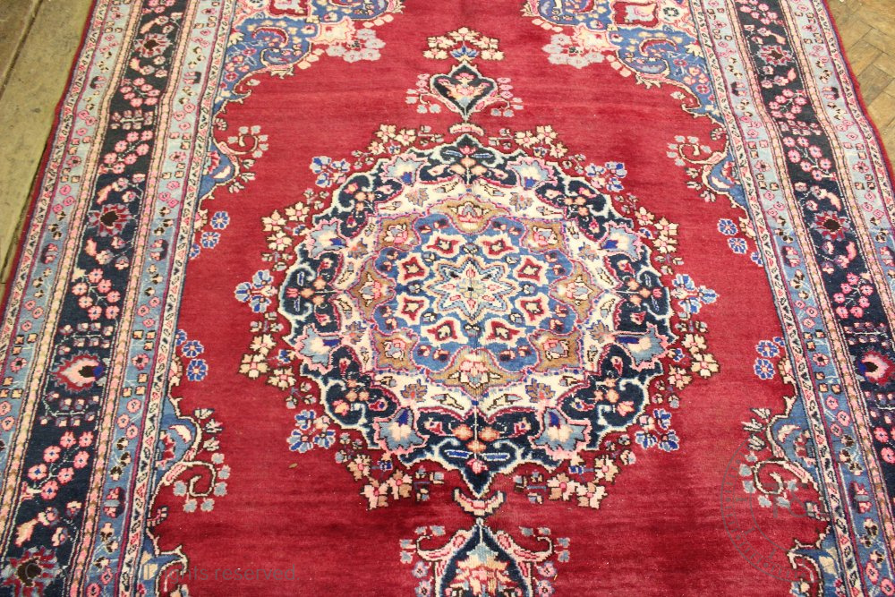 A Persian Mashed wool carpet, - Image 2 of 2