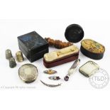 A collection of small silver and objects of virtue,