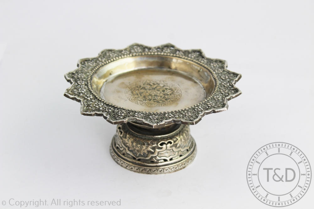 A 19th century Chinese export silver tazza,