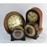 A late 19th century postmans clock, with Roman numeral dial and movement striking on a bell, 30.