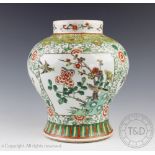 An early 19th century Chinese porcelain famille verte vase,