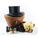 A French 'Superior Quality' top hat, (15cm x 19.