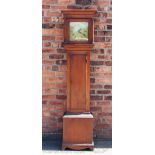A 19th century stained pine thirty hour longcase clock,