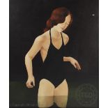 Clive A Jebbett - Modern British (b1951), Acrylic on canvas, Bather, Signed and dated 03,