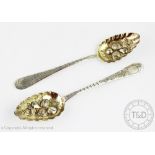 A pair of George III silver berry spoons, Richard Turner & John Shea, London 1808,