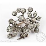 A 19th century diamond set spray brooch, designed as old,