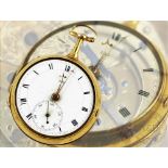 A rare George III gold open face pocket chronometer by John Arnold and Son, London 1796,