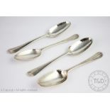 A set of four George II silver spoons, Richard Pargeter, London 1734,