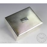 A silver cigarette case, Baker Ellis Silver Co, Birmingham 1968,