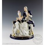 A Royal Dux figural group, 20th century,