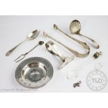 A selection of small silver and plate,