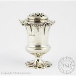 A George IV silver pounce pot, London 1829,