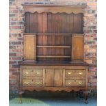 An 18th century style Shropshire oak dresser,